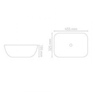 Vasque à poser ovale extra fine 45 Tegler