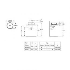 Vasque à poser sur plan Alter 39 ø – ROCA