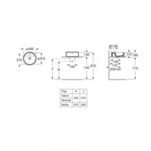 Vasque à poser sur plan Alter 40 ø – ROCA