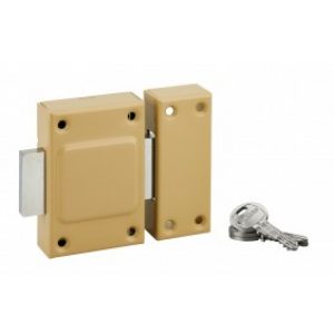 Verrou de cave – sans bouton – cylindre extérieur de 40 mm – Etendard