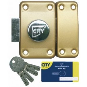 Verrou en applique – à bouton – clés réversibles – varié – City R6