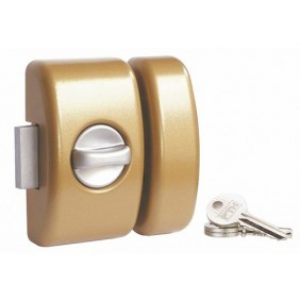 Verrou en applique – universel – à bouton – 45 mm – Bronze