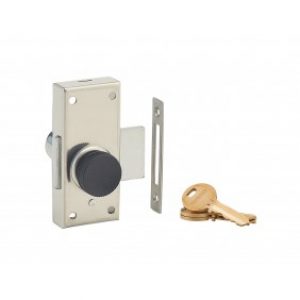 Verrou inoxydable – à bouton et cylindre de 26 mm – Plaisance