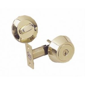 Verrou tubulaire à bouton – laiton poli – 516