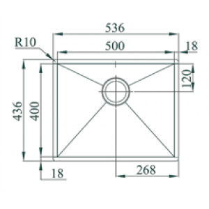 Évier Box Line 50 TEGLER