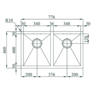 Évier Box Line 75 TEGLER