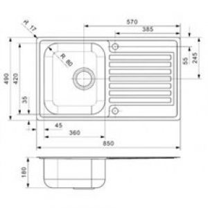Évier Centurio L10 rectangulaire Galindo