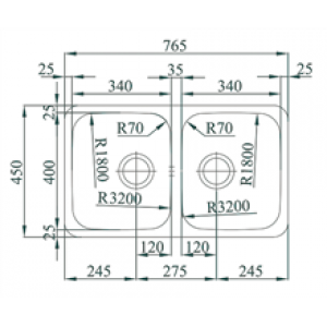Évier Duo 80 TEGLER