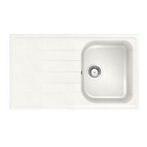 Évier granit blanc Schock VIOLA 1 bac 1 égouttoir