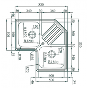 Évier Kepler BB TEGLER