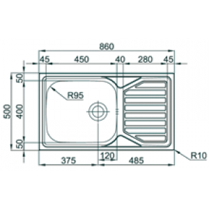 Évier Okio Line 103 TEGLER