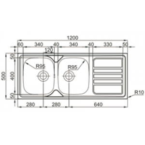 Évier Okio Line 120 Flat TEGLER