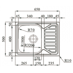 Évier Okio Line 65 Flat TEGLER
