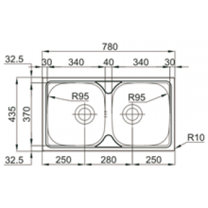 Évier Okio Line 78 Duo TEGLER