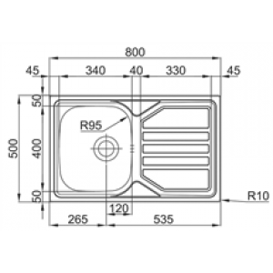 Évier Okio Line 80 Flat TEGLER