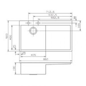 Évier Ontario L10 Inox Galindo
