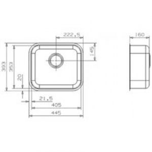 Évier spécial Colorado carré Galindo