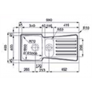 Évier Évolution 100B 1/2B Flat TEGLER