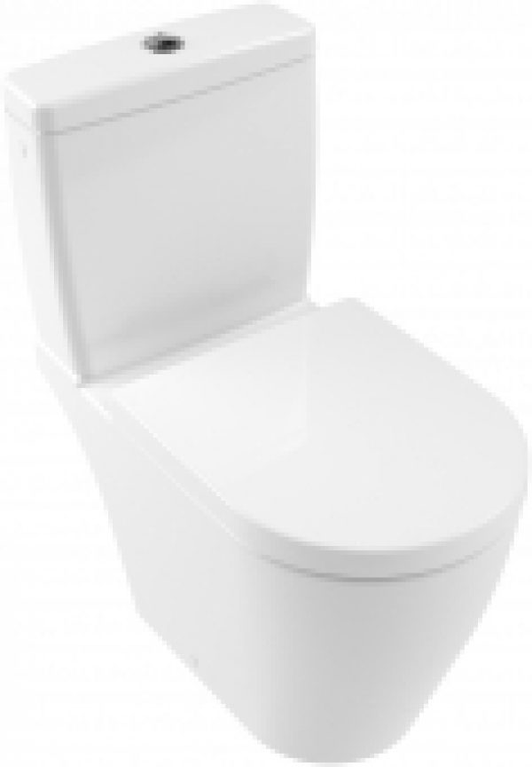 Villeroy & Boch Avento – Cuvette sur pied à fond creux à poser avec DirectFlush blanc avec CeramicPlus