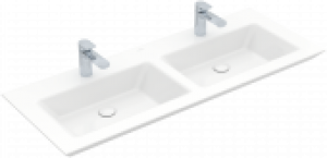 Villeroy & Boch Legato – Lavabo double pour meuble 1300×500 blanc sans CeramicPlus