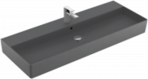 Villeroy & Boch Memento 2.0 – Waschtisch 3-Loch Armatur mit Überlauf graphite CeramicPlus