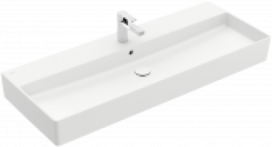 Villeroy & Boch Memento 2.0 – Waschtisch 3-Loch Armatur mit Überlauf stone white CeramicPlus