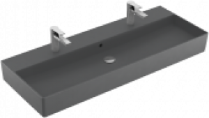 Villeroy & Boch Memento 2.0 – Waschtisch für 1-Loch Armaturen mit Überlauf graphite CeramicPlus