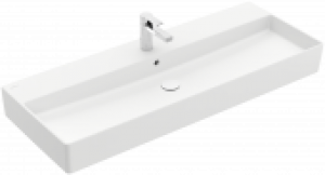 Villeroy & Boch Memento 2.0 – Waschtisch für 3-Loch Armatur mit Überlauf stone white CeramicPlus