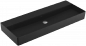 Villeroy & Boch Memento 2.0 – Waschtisch ohne Hahnloch ohne Überlauf Ebony CeramicPlus