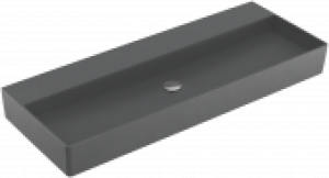 Villeroy & Boch Memento 2.0 – Waschtisch ohne Hahnloch ohne Überlauf graphite CeramicPlus