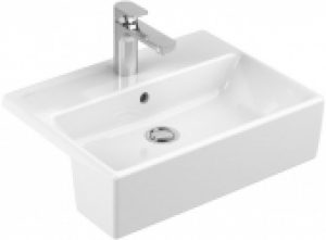 Villeroy & Boch Memento – Lavabo semi-encastré 550×425 blanc sans CeramicPlus