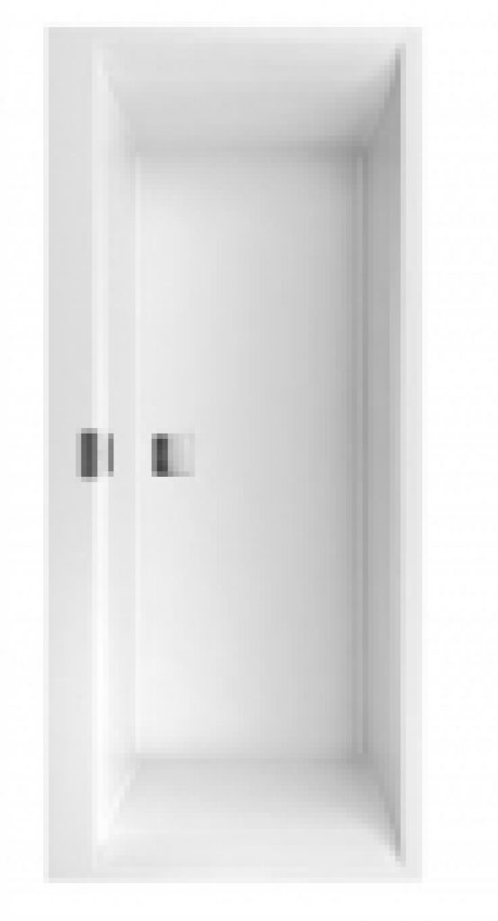 Villeroy & Boch Squaro Edge 12 – Baignore Rectangulaire avec vidage / trop-plein prolongé blanc