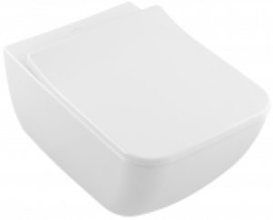 Villeroy & Boch Venticello – Cuvette suspendue à fond creux avec DirectFlush stone white avec CeramicPlus