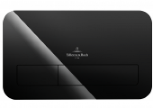 Villeroy & Boch ViConnect – Plaque de commande pour WC avec pour chasses d’eau à 2 volumes noir brillant / glossy black