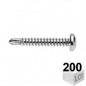 Vis autoperceuse tête pozi 4,8×19 – Boîte de 200 vis