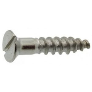 Vis à bois inox A4, tête fraisée fendue