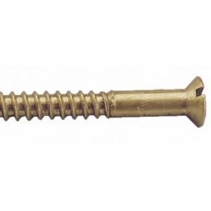 Vis à bois laiton, tête fraisée percée taraudée, empreinte fendue (x25)