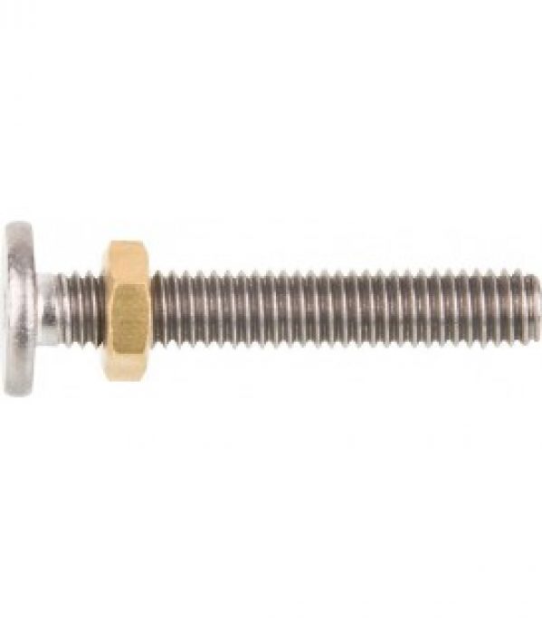 Vis d’ajustage en laiton brut M6 avec ecrou pour bouchon excentrique 93 073 05