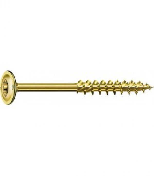 Vis tete plate SPAX® jaune zinguees filetage partiel T – STAR Plus Diam 8,0 x 450 mm, 25 pcs