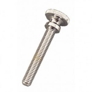 Vis à tête moletée en laiton chromé