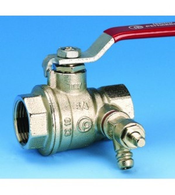 Válvula de bola F x F paso total con válvula de drenaje…