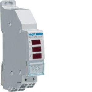 Voy. triple rouge 230V SanVis – COMMANDE SIGNAL  HAGER SVS127B