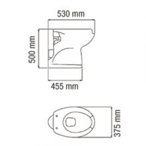 WC haut 50cm avec ouverture Mediclinics