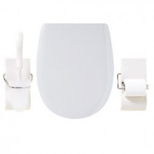 Abattant wc couleur Ariane, porte balayette, porte papier Olfa