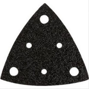 Abrasif triangulaire perforé grain 120, vendu par 5