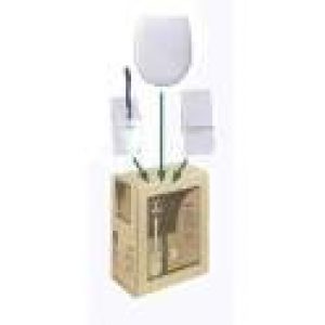 Argent métalisé WC Abattant + Porte Brosse + Déroulant – Livraison Gratuite !