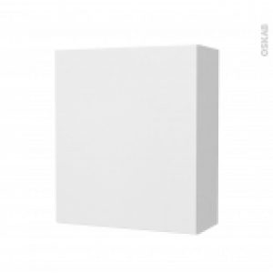 Armoire De Salle De Bains Rangement Haut Ginko Blanc 1 Porte Cotes Decors L60 X H70 X P27 Cm