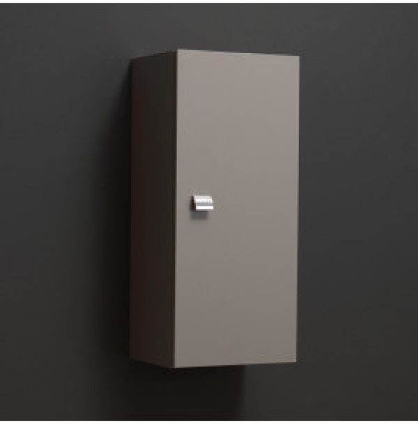 ARMOIRE DE TOILETTE PETIT ESPACE 1 PORTE GRIS COLOMBE FONCÉ MUR FACILE
