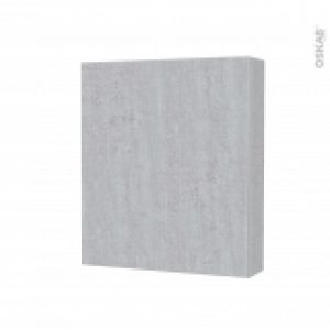 Armoire De Toilette Rangement Haut Hoda Beton 1 Porte Cotes Decors L60 X H70 X P17 Cm