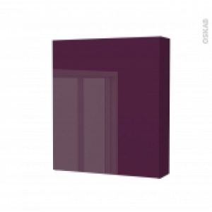 Armoire De Toilette Rangement Haut Keria Aubergine 1 Porte Cotes Decors L60 X H70 X P17 Cm